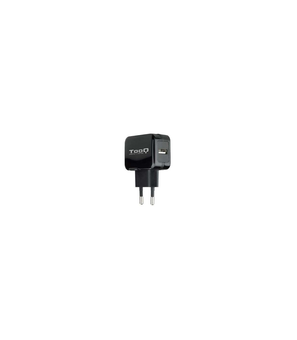 Cargador de pared tooq usb -  12w -  negro