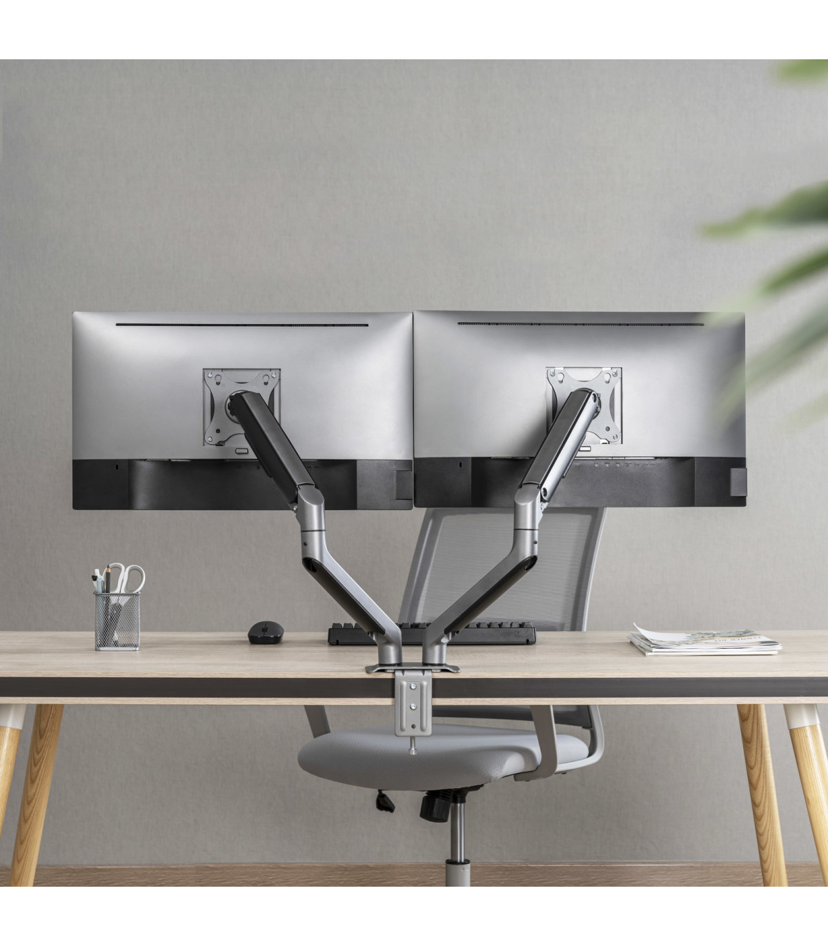 Soporte de mesa tv tooq 17 - 32 pulgadas 2 pantallas gris