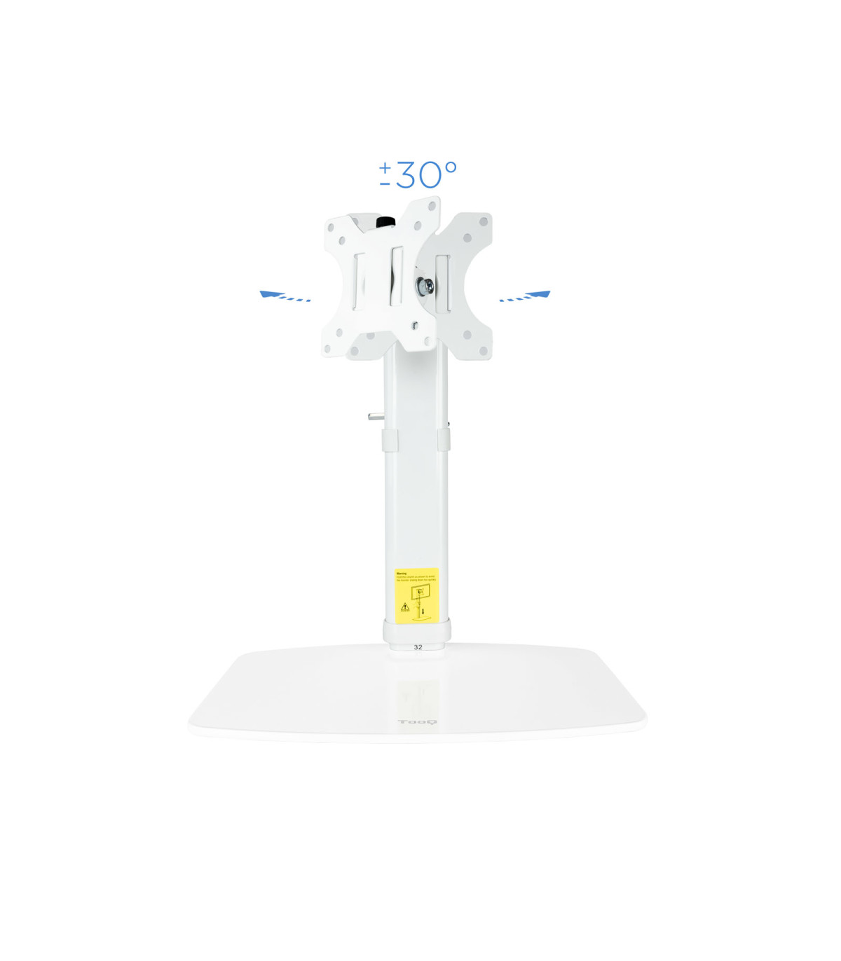 Soporte de mesa tv tooq 17 - 27 pulgadas blanco