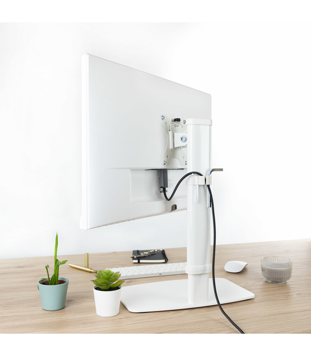 Soporte de mesa tv tooq 17 - 27 pulgadas blanco