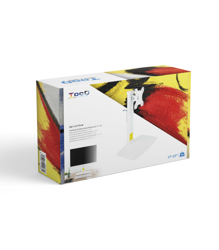 Soporte de mesa tv tooq 17 - 27 pulgadas blanco