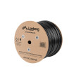 Bobina para exterior lanberg cat.6 ftp rj45 solido cobre fluke tested awg23 305m negro