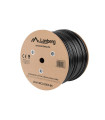 Bobina para exterior lanberg cat.6 utp rj45 cobre gel - filled fluke awg23 305m negro