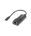 Adaptador lanberg usb tipo c 3.1 macho - ethernet rj45 hembra - 0.15m