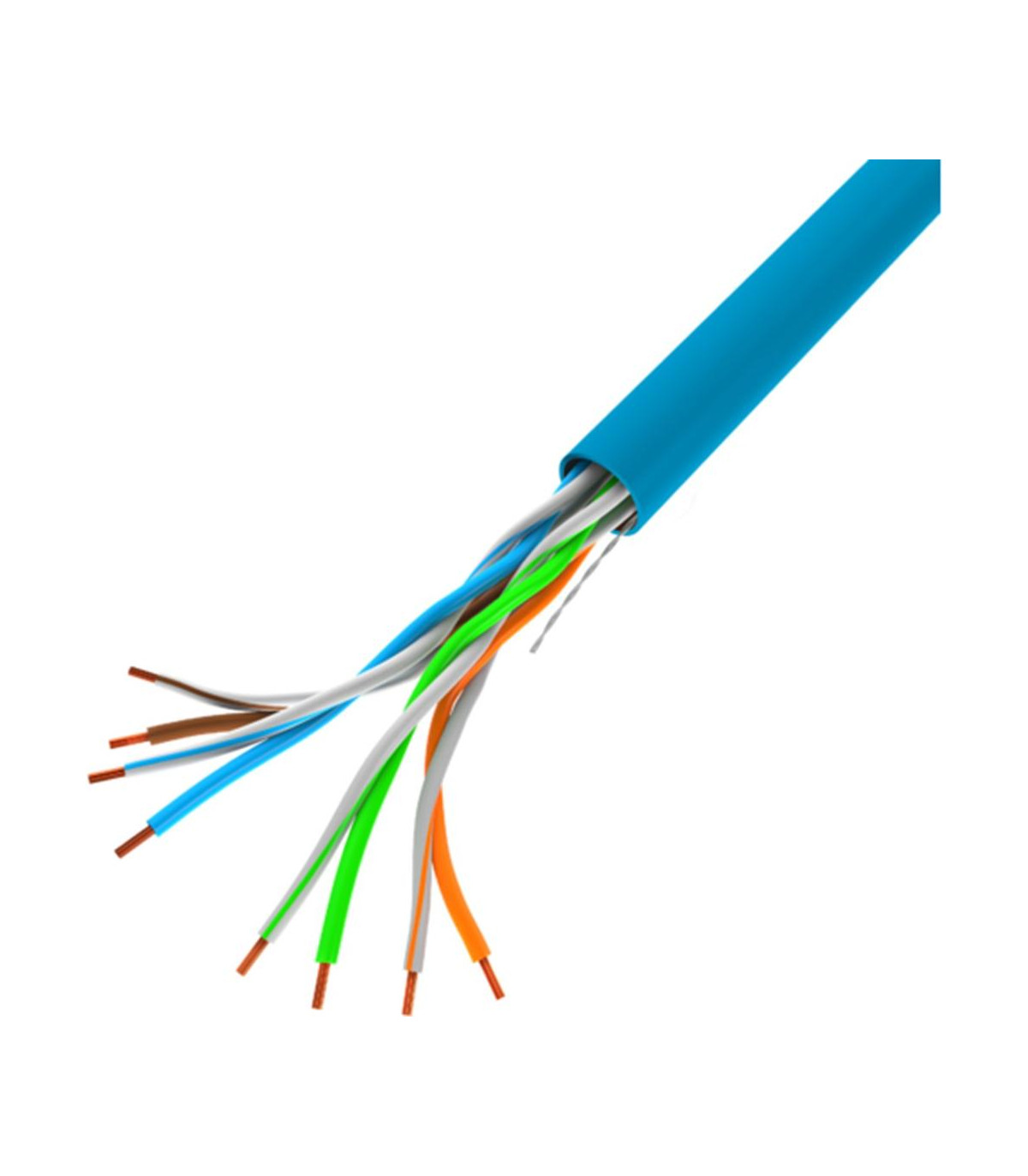 Bobina 100mb - s lanberg utp 305m rj45 solid cca awg24 azul