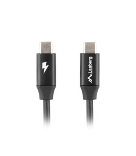 Cable usb tipo c lanberg 0.5m - macho -  macho - carga rapida - negro