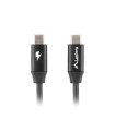 Cable usb tipo c lanberg 0.5m - macho - macho - carga rapida - negro