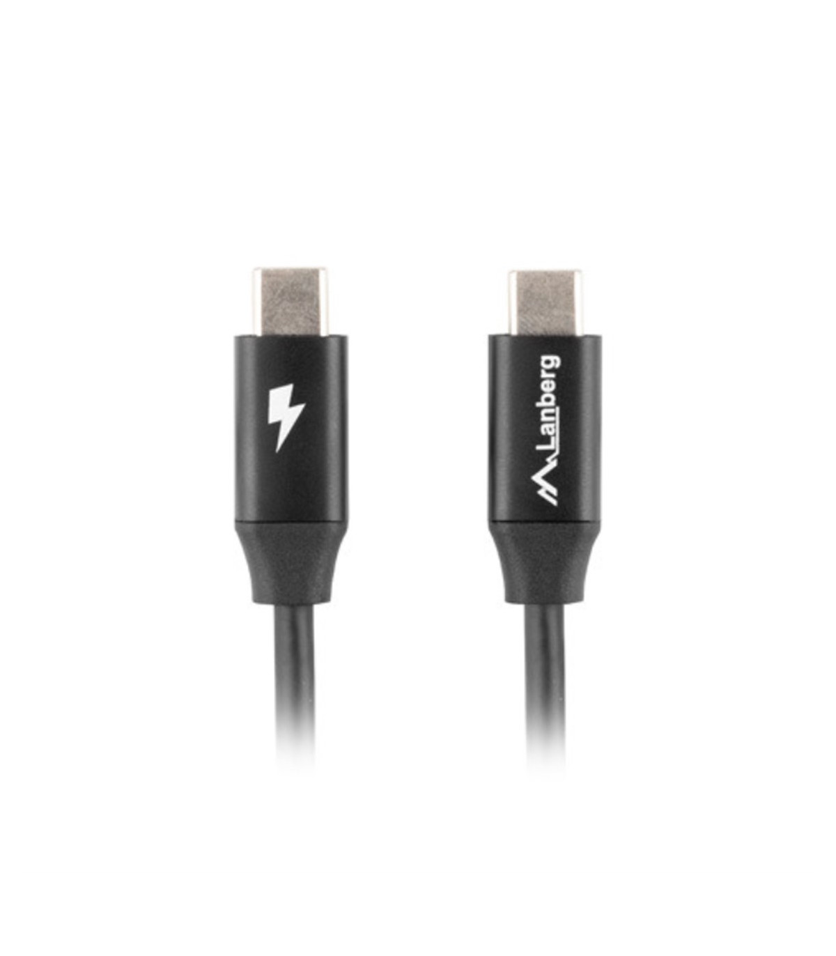 Cable usb tipo c lanberg 0.5m - macho -  macho - carga rapida - negro