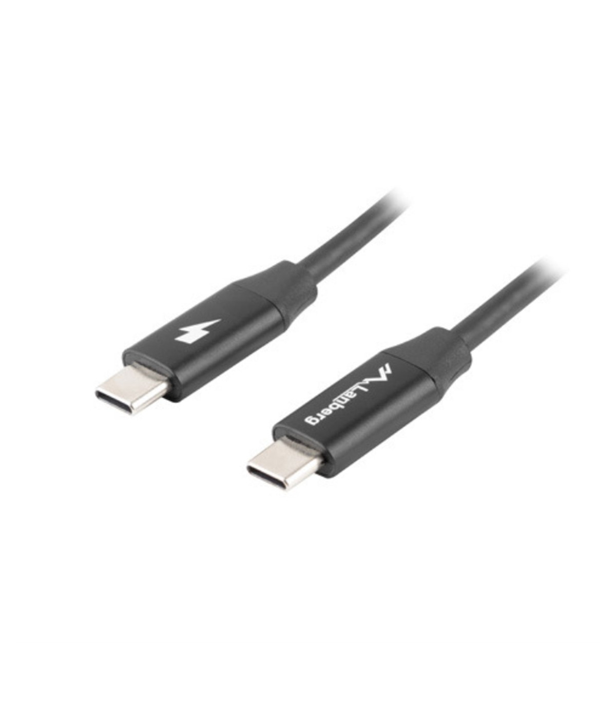 Cable usb tipo c lanberg 0.5m - macho -  macho - carga rapida - negro