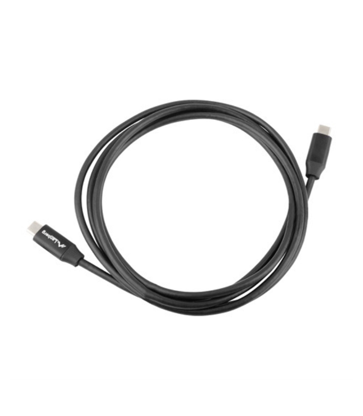 Cable usb tipo c lanberg 1m - macho -  macho - carga rapida - negro