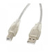 Cable usb tipo b a usb 2.0 tipo a lanberg 1.8m - macho -  macho - transparente