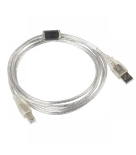 Cable usb tipo b a usb 2.0 tipo a lanberg 1.8m - macho - macho - transparente