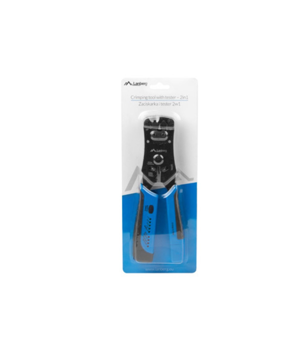 Crimpadora lanberg universal nt - 0203 rj45 - rj11 - rj12 con comprobador de cables