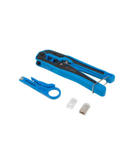 Kit crimpadora + stripping lanberg network nt - 0303 - conectores rj45