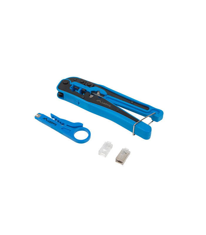 Kit crimpadora + stripping lanberg network nt - 0303 - conectores rj45