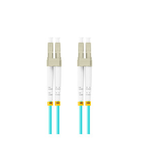 Latiguillo fibra optica lc - upc lanberg 1m multi duplex om3 50 - 125 lszh azul