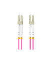 Latiguillo fibra optica lc - upc lanberg 1m multi duplex om4 50 - 125 lszh violeta