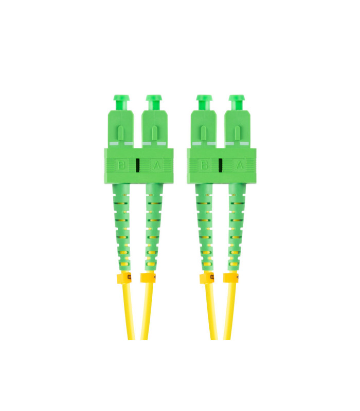 Latiguillo fibra optica sc - apc lanberg 2m mono duplex g657a1 lszh amarillo