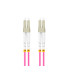 Latiguillo fibra optica lc - upc lanberg 5m multi duplex om4 50 - 125 lszh violeta