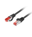 Cable red lanberg latiguillo cat.6 s - ftp lszh cu 0.25m negro fluke passed