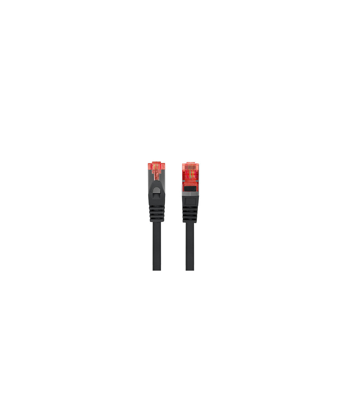 Cable red lanberg latiguillo cat.6 s - ftp lszh cu 0.5m negro fluke passed