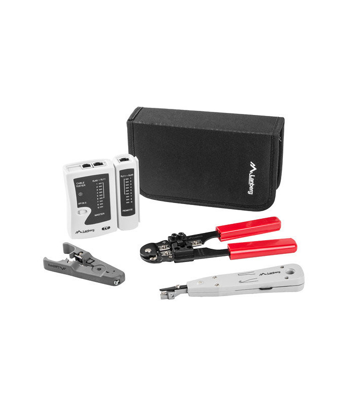 Maletin herramientas lanberg testeador network - pelacables -  crimpadora