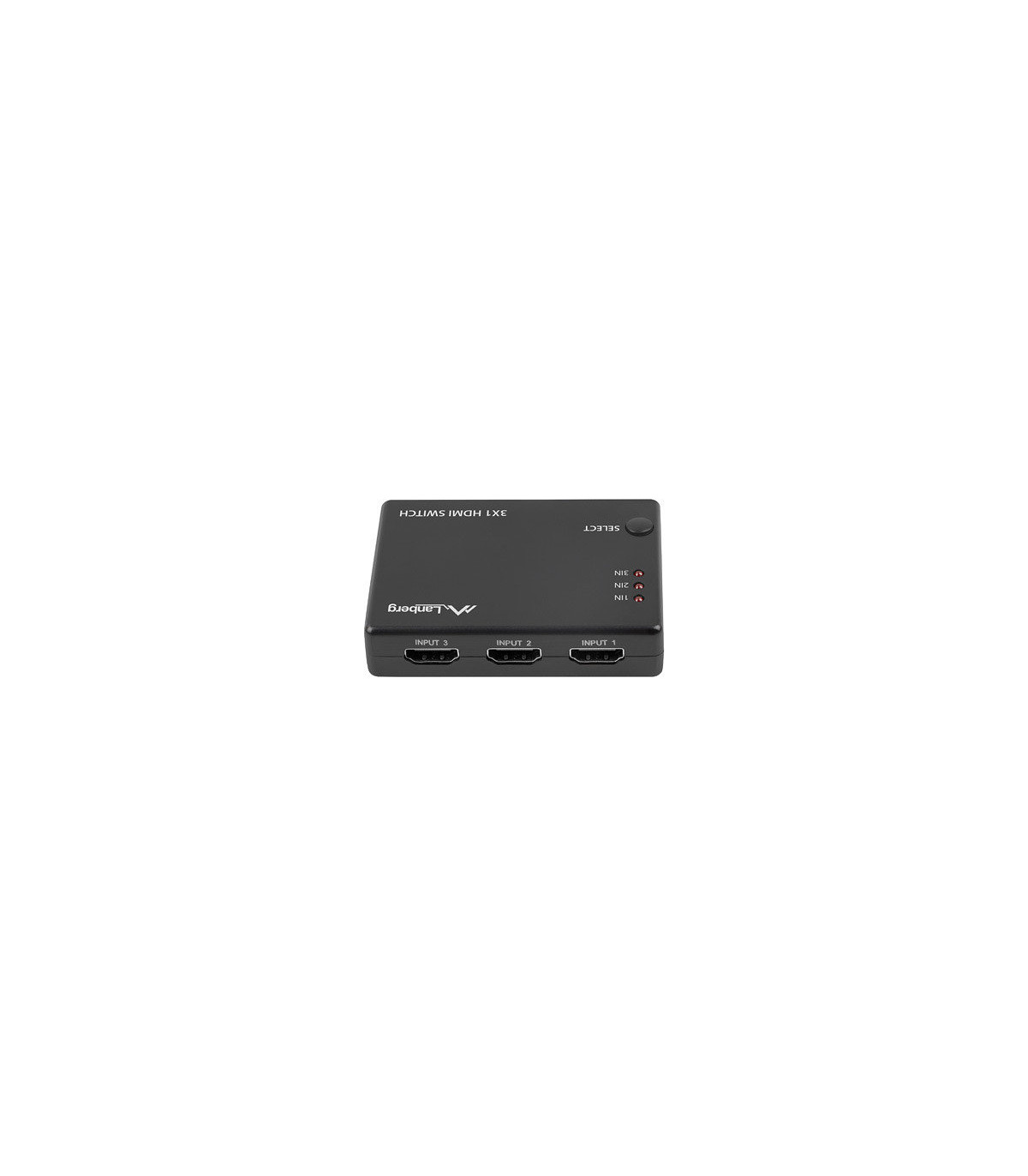 Switch video lanberg 4k - 3 x hdmi - micro usb - negro - control remoto