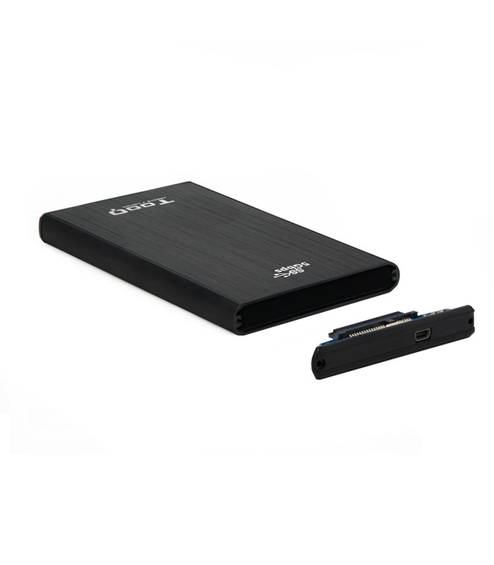 Caja externa tooq tqe - 2522b para hdd - ssd 2.5 pulgadas 9.5mm sata usb 3.0 negra