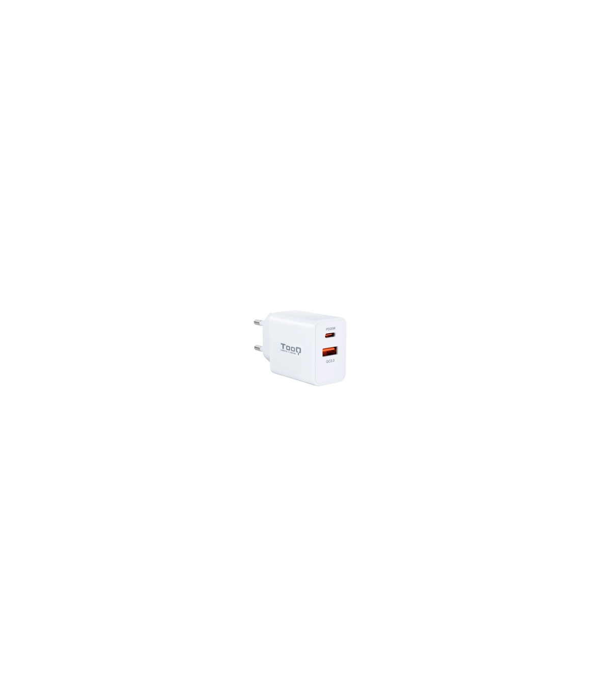Cargador de pared usb tooq tqwc - 2sc04wt usb tipo a + usb tipo c blanco