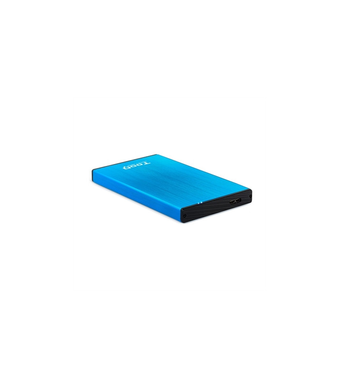 Caja externa tooq tqe - 2527bl para hdd 2.5 pulgadas 9.5mm sata 3 usb 3.0 - 3.1 azul