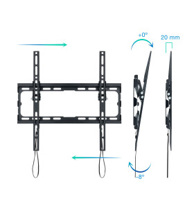 Soporte pared tv television monitor tooq lp1071t - b 32 pulgadas - 70 pulgadas carga maxima 45kg