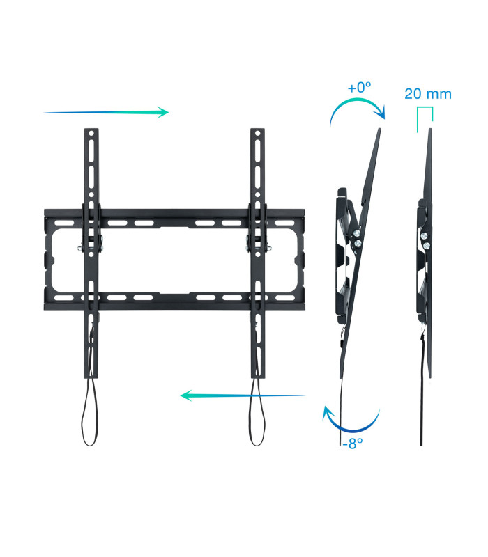 Soporte pared tv television monitor tooq lp1071t - b 32 pulgadas - 70 pulgadas carga maxima 45kg
