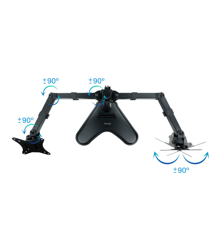 Soporte monitor de mesa tooq db1702tn - b 2 pantallas 17 pulgadas - 32 pulgadas carga maxima 9kg
