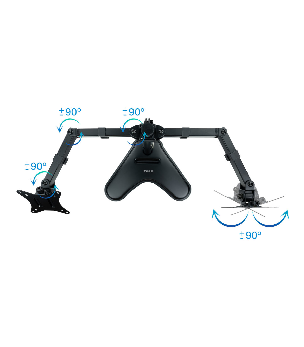 Soporte monitor de mesa tooq db1702tn - b 2 pantallas 17 pulgadas - 32 pulgadas carga maxima 9kg