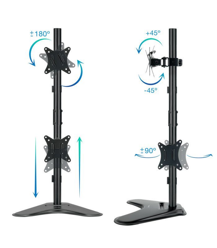 Soporte monitor de mesa vertical tooq db1703tnv - b 2 pantallas 17 pulgadas - 32 pulgadas carga maxima 9kg