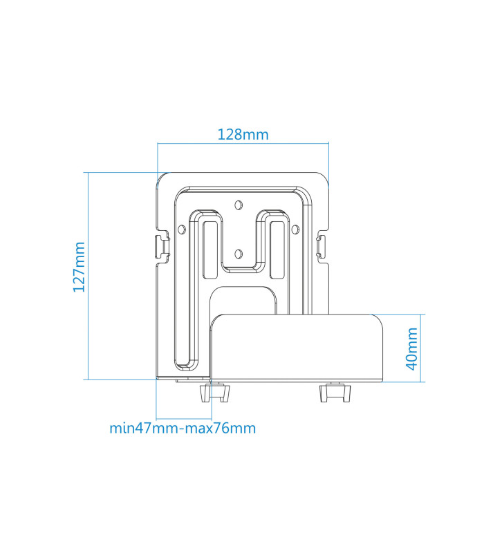Soporte universal de pared tooq para router mini pc reproductor multimedia