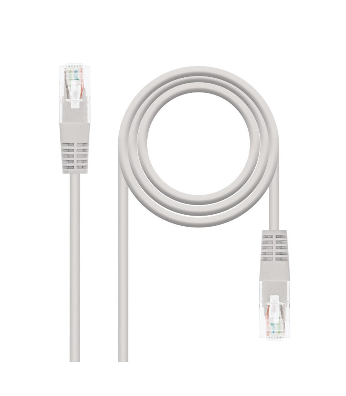 Cable red nanocable latiguillo rj45 utp cat6 1m gris
