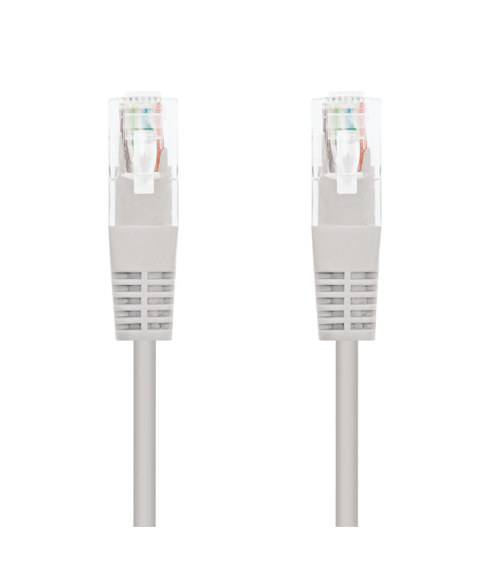 Cable red nanocable latiguillo rj45 utp cat6 1m gris