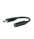 Cable adaptador usb c a jack 3.5mm nanocable 0.11m -  macho - hembra -  negro