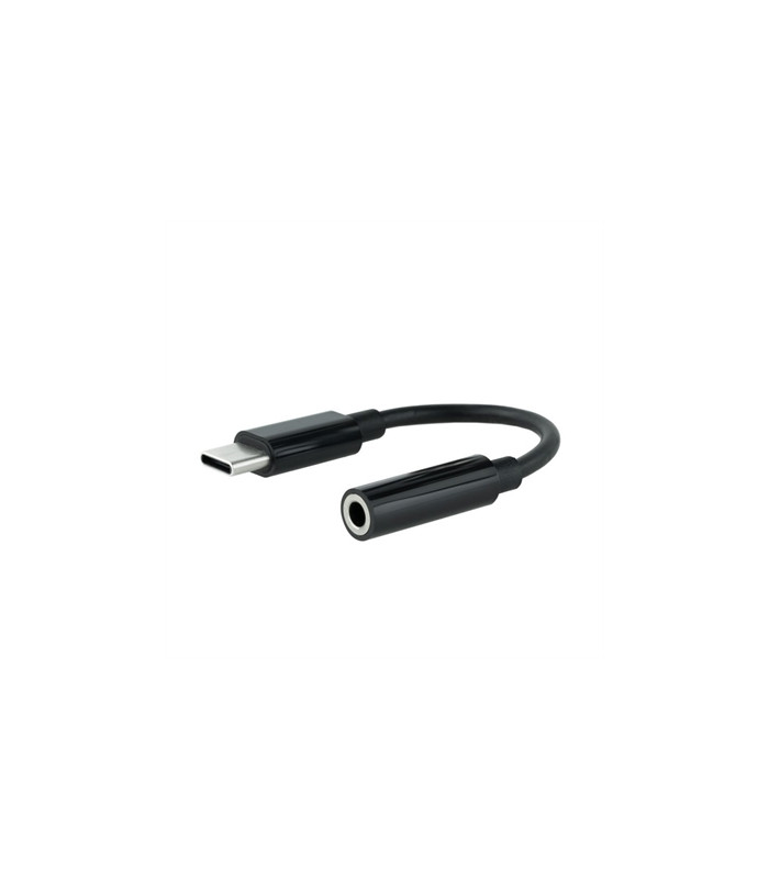 Cable adaptador usb c a jack 3.5mm nanocable 0.11m -  macho - hembra -  negro