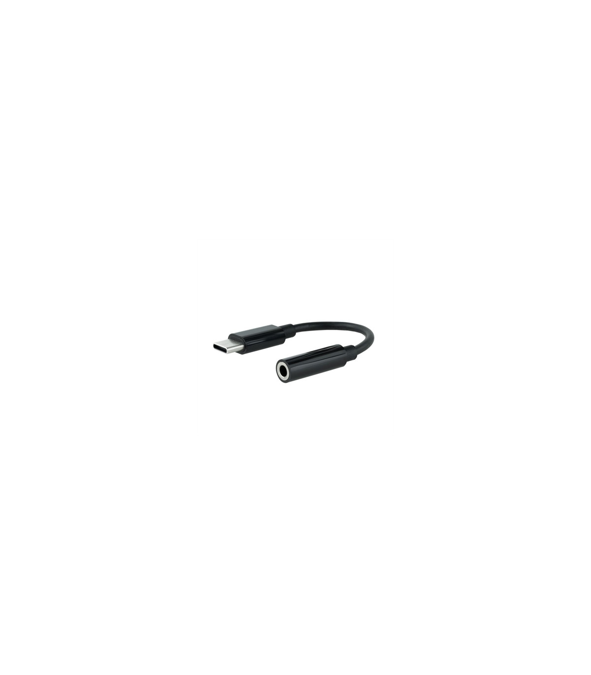 Cable adaptador usb c a jack 3.5mm nanocable 0.11m -  macho - hembra -  negro