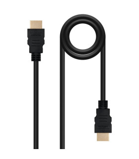 Cable nanocable hdmi macho - macho negro 1m