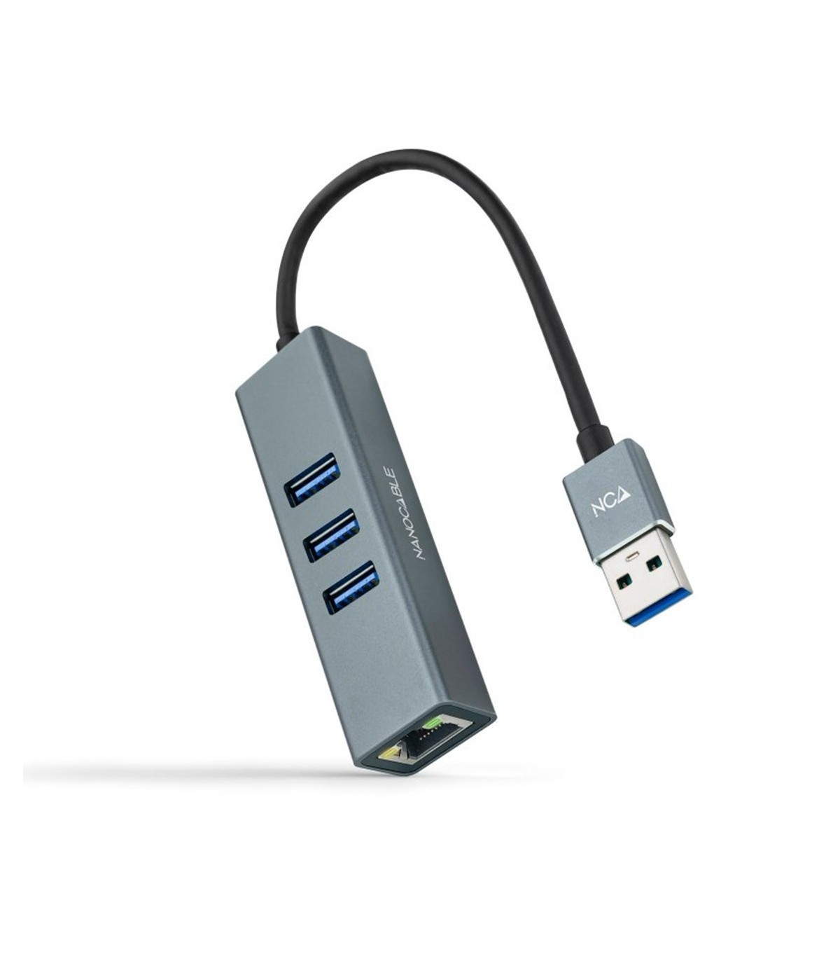 Hub nanocable 4 en 1 usb 3.0 -  rj45 -  macho - hembra