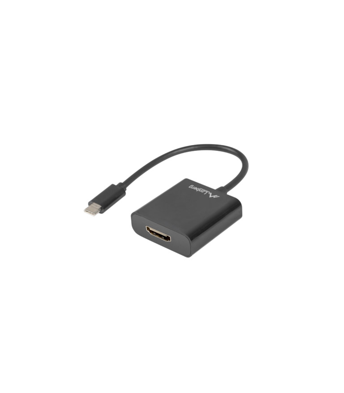 Adaptador usb lanberg usb tipo c macho 3.1 a hdmi hembra 15cm displayport alt mode negro