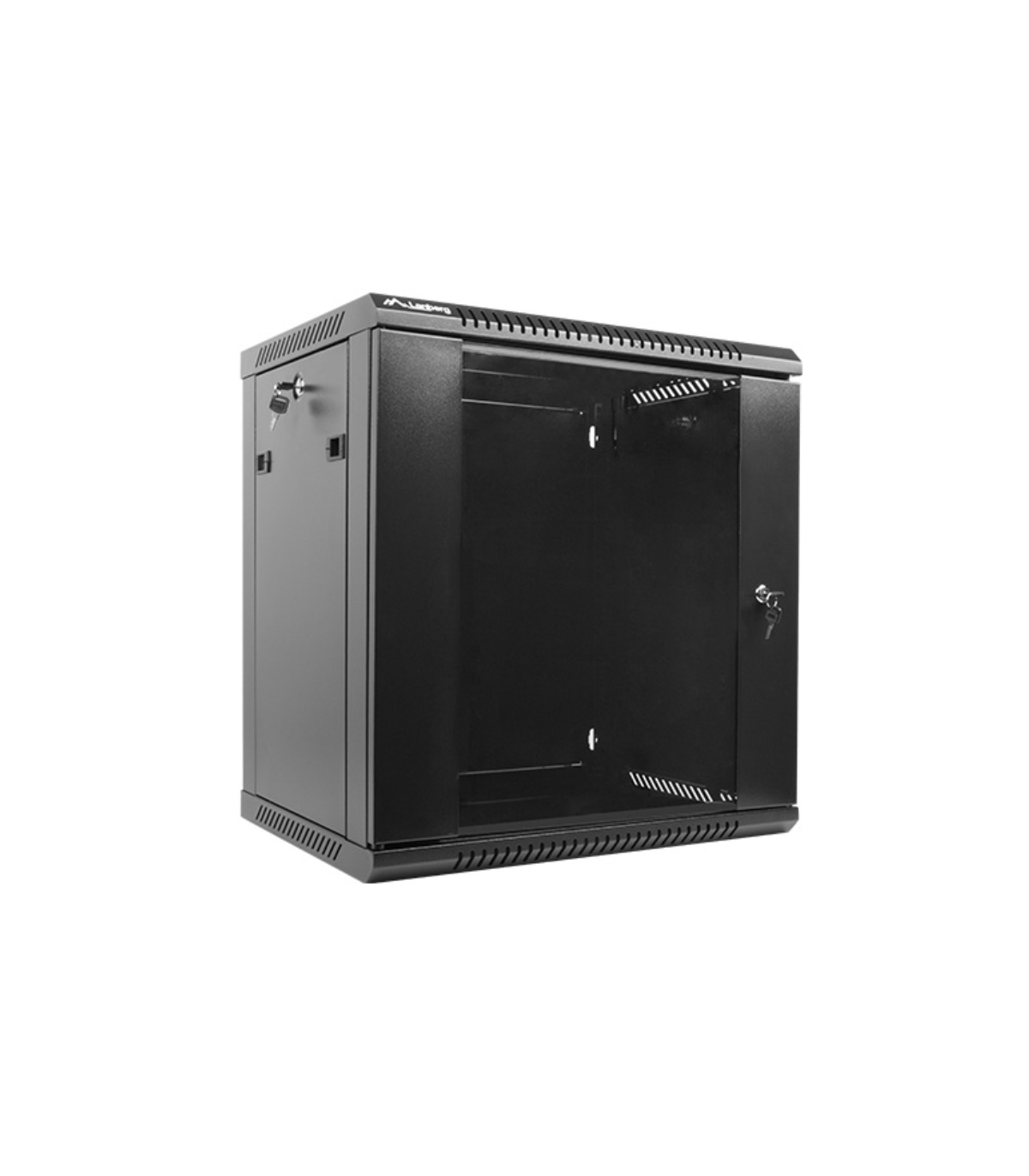 Armario lanberg mural rack 19 pulgadas 12u - 600x450 flat pack v2 negro