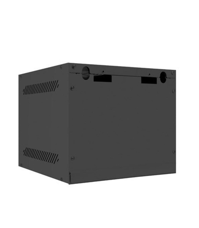 Armario lanberg mural rack 10 pulgadas 4u - 280x310 flat pack negro puerta cristal