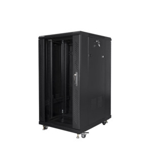 Armario lanberg rack 19 pulgadas 22u 600x800 flat pack black negro