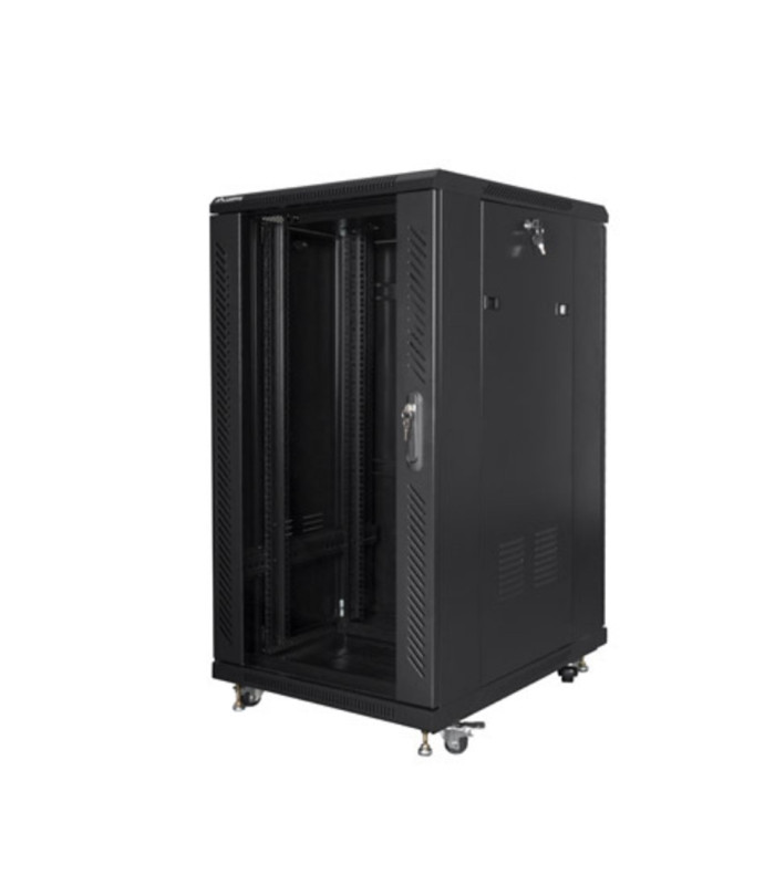 Armario lanberg rack 19 pulgadas 22u 600x800 flat pack black negro