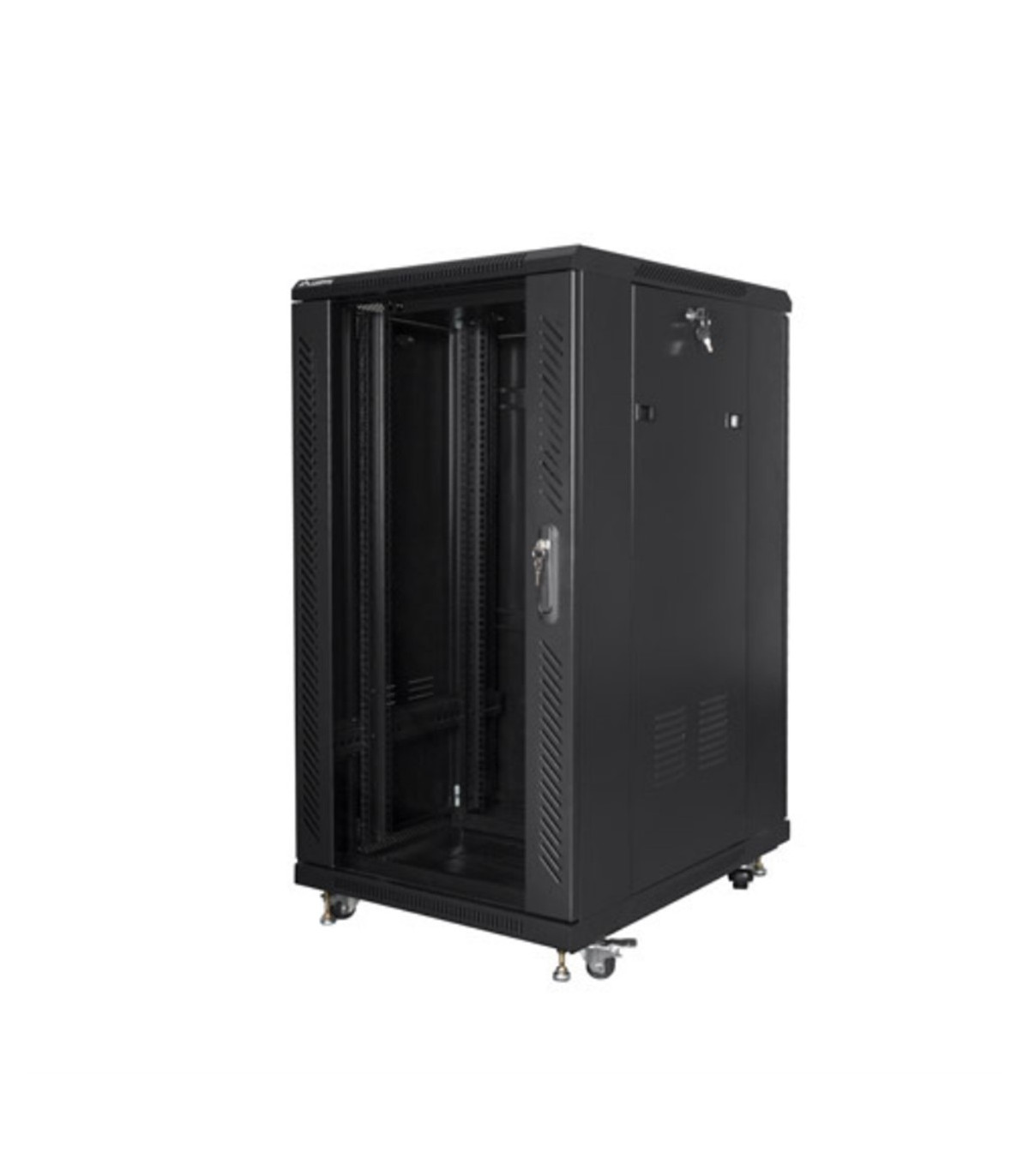 Armario lanberg rack 19 pulgadas 22u 600x800 flat pack black negro