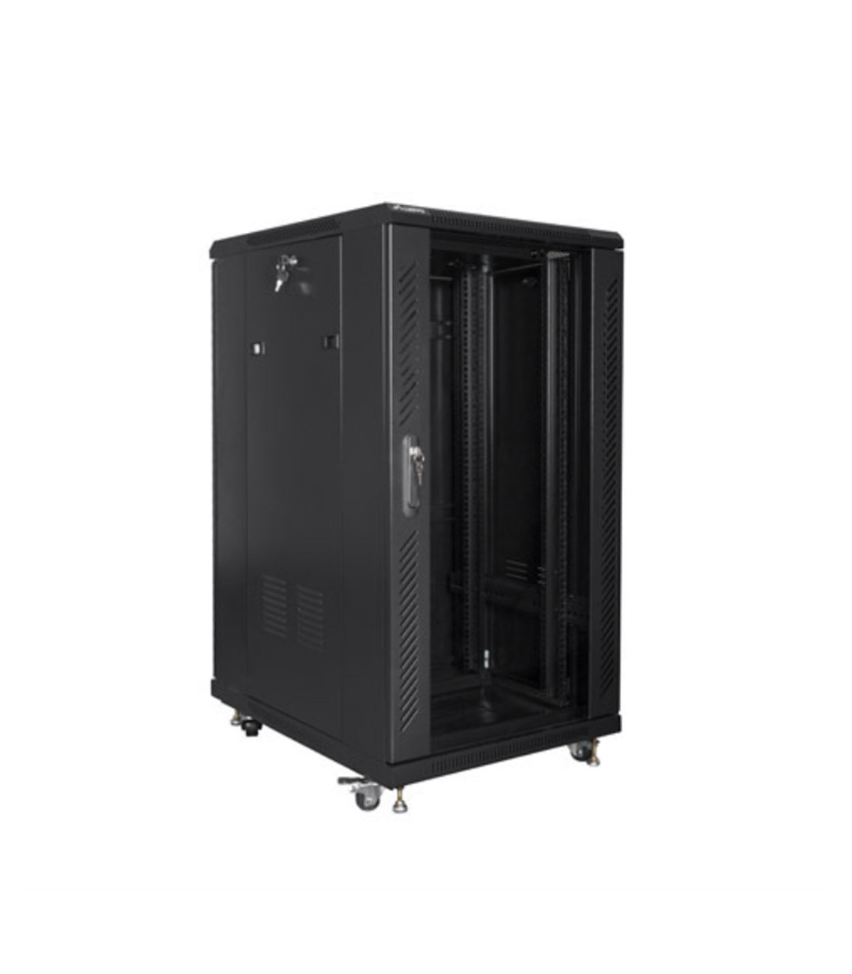 Armario lanberg rack 19 pulgadas 22u 600x800 flat pack black negro